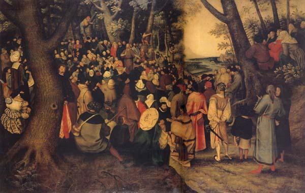 BRUEGHEL, Pieter the Younger The Testimony of John the Baptist Spain oil painting art